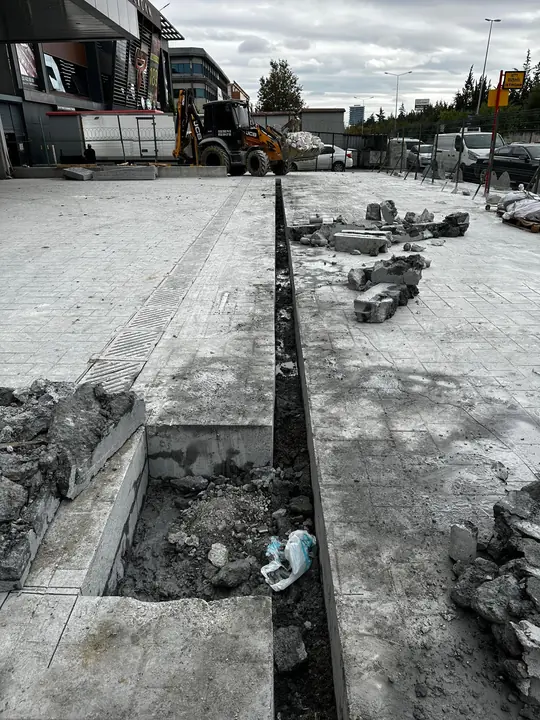 Beton zeminde kanal açma